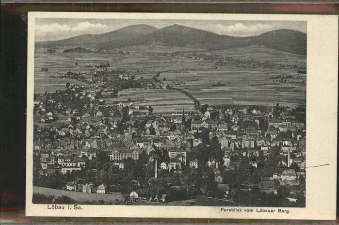 Loebau Sachsen Fernblick vom Löbauer Berg
