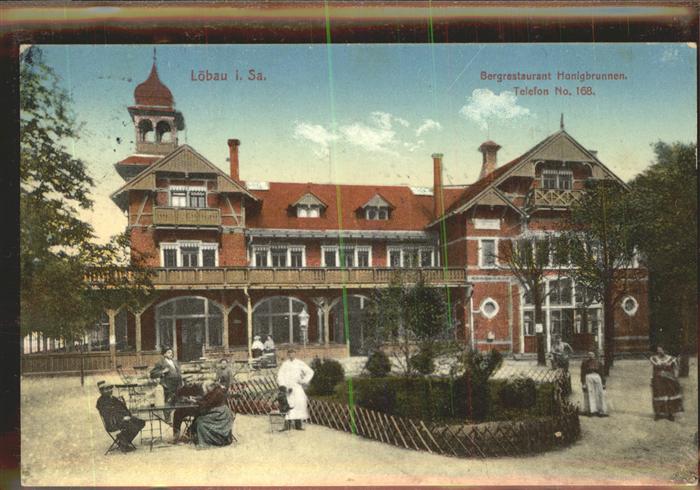 Loebau Sachsen Bergrestaurant Honigbrunnen Terrasse