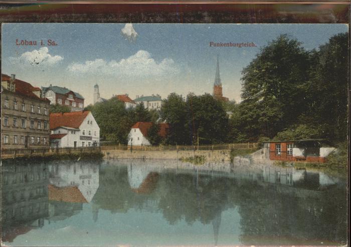 Loebau Sachsen Funkenburgteich