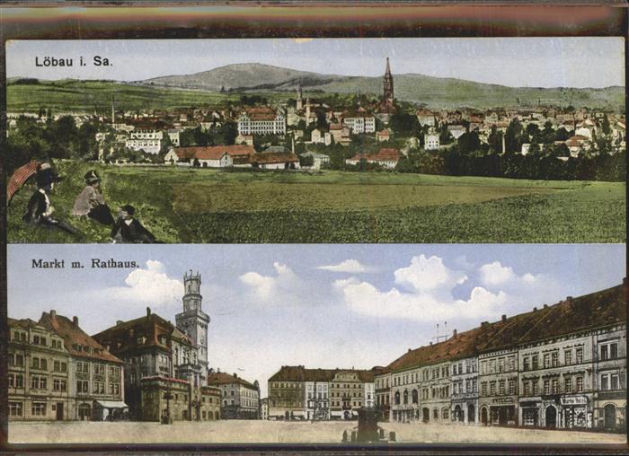 Loebau Sachsen Markt Rathaus