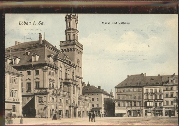 Loebau Sachsen Markt Rathaus