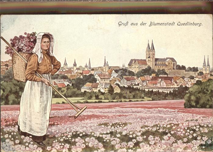 Quedlinburg Blumenstadt Blumenfrau