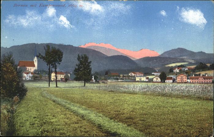Bernau Chiemsee mit Kampenwand Künstlerkarte