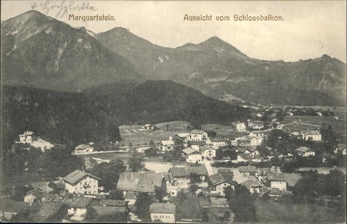Marquartstein Aussicht vom Schlossbalkon