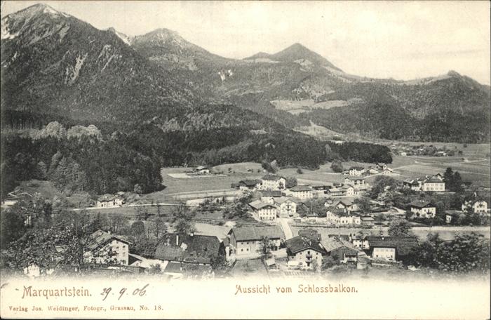 Marquartstein Aussicht vom Schlossbalkom