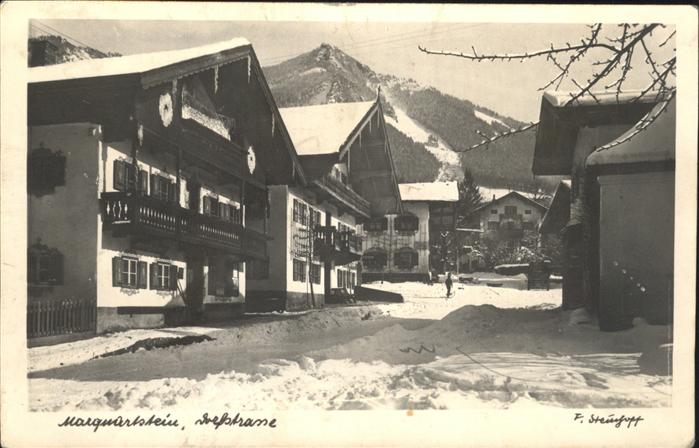 Marquartstein Dorfstrasse im Schnee