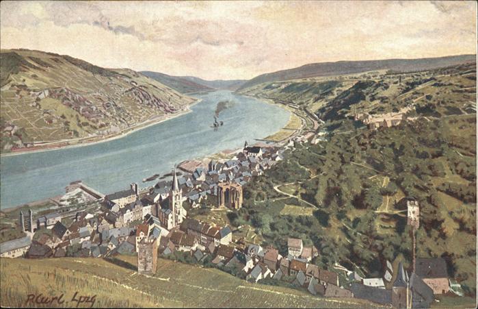 Bacharach Rhein Künstlerkarte