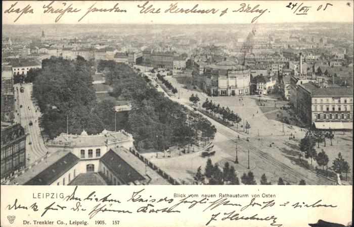 LEIPZIG Sachsen Blick vom Rathausturm von Osten