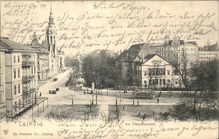 Leipzig am Fleischerplatz Strassenbahn