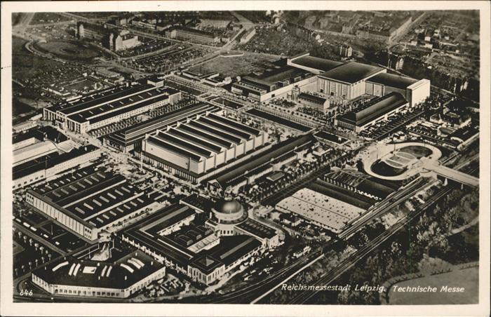 LEIPZIG Sachsen Fliegeraufnahme Technische Messe