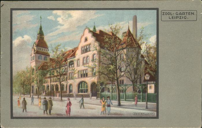 LEIPZIG Sachsen Zoologischer Garten Kuenstlerkarte