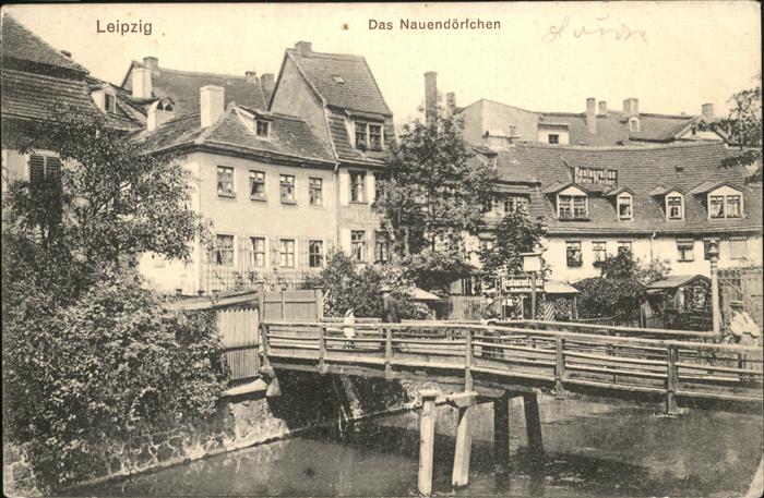 Leipzig Das Nauendörfchen Brücke