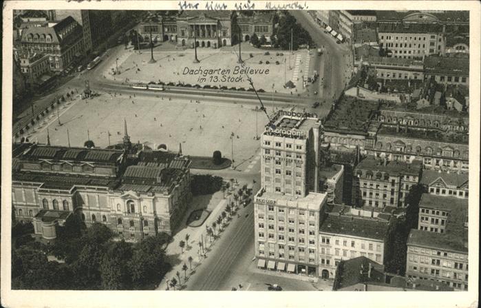 Leipzig Fliegeraufnahme Bellevue Dachgarten Lid