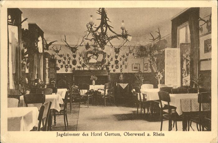 Oberwesel Rhein Jagdzimmer Hotel Gertum