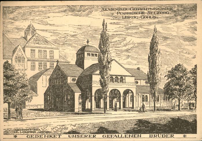 Leipzig Künstlerkarte Akademiker Gedächtniskirc