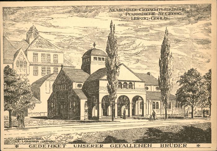 Leipzig Künstlerkarte Akademiker Gedächtniskirc