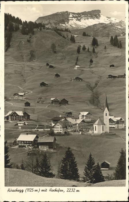 Hirschegg Kleinwalsertal Vorarlberg Ortsansicht mit Hoch_Ifen