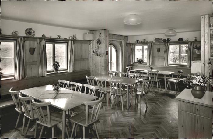 Hirschegg Kleinwalsertal Vorarlberg Erholungsheim Berghalde Gastraum