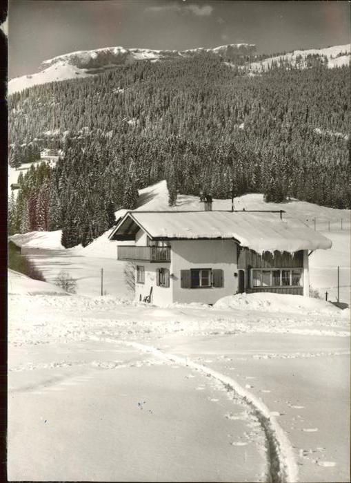 Hirschegg Kleinwalsertal Vorarlberg Haus Schädler mit Hoch_Ifen und Gottesa