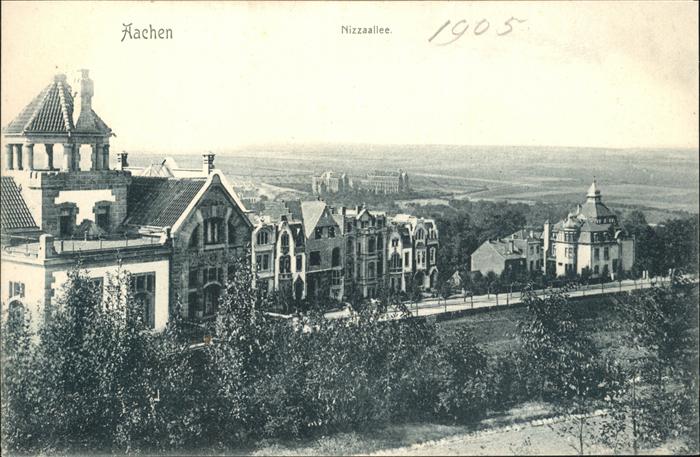 AACHEN NRW Panorama mit Nizza-Alle