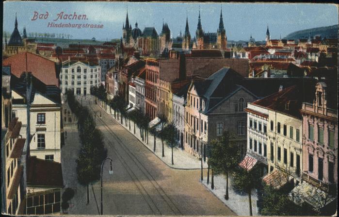 AACHEN NRW Hindenburgstrasse mit Blick zum Dom