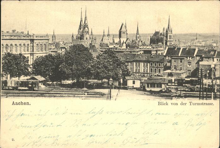 AACHEN NRW Blick von der Turmstrasse Dom