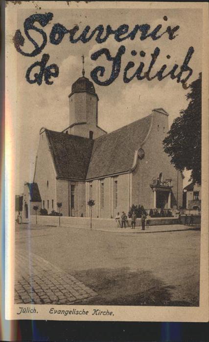 Juelich Evangelische Kirche Glitzerkarte
