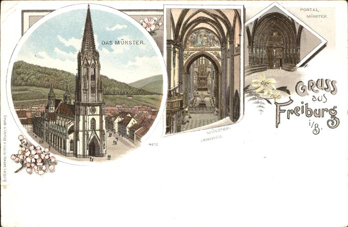 Freiburg Breisgau Münster Münsterinneres Münsterportal