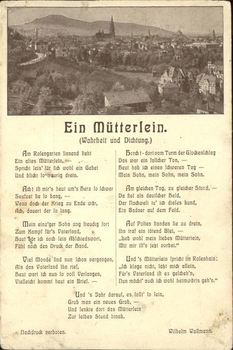 Freiburg Breisgau Panorama und Gedicht