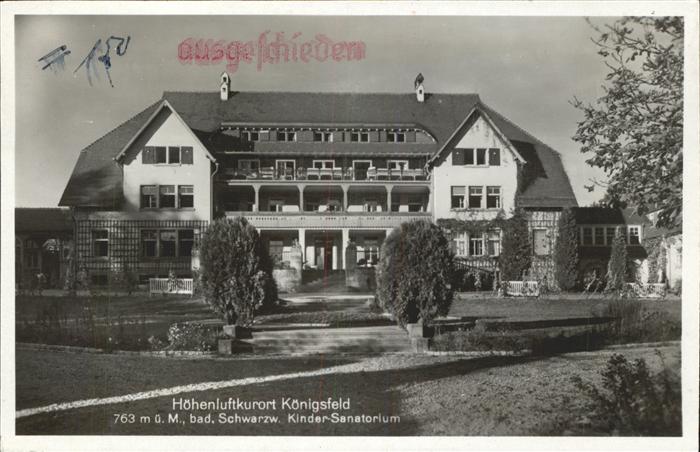 Koenigsfeld Schwarzwald Kinder Sanatorium