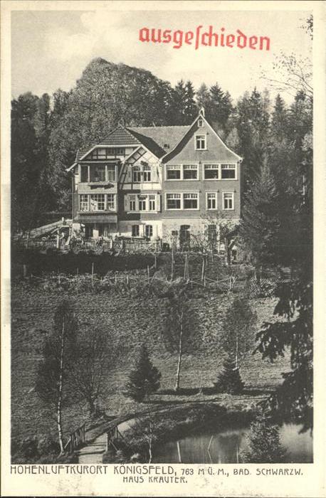 Koenigsfeld Schwarzwald Haus Krauter