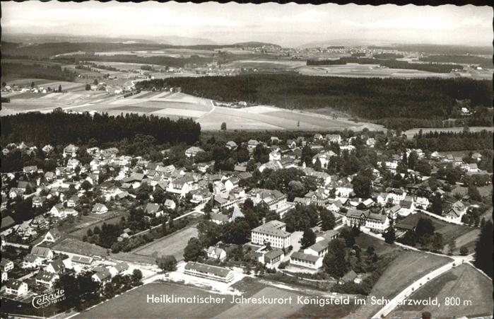Koenigsfeld Schwarzwald Kurort Flugaufnahme
