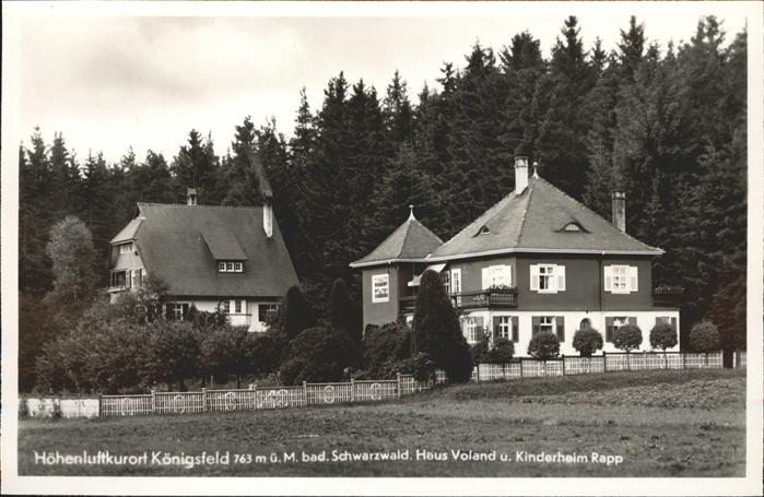 Koenigsfeld Schwarzwald Haus Voland Kinderheim Rapp