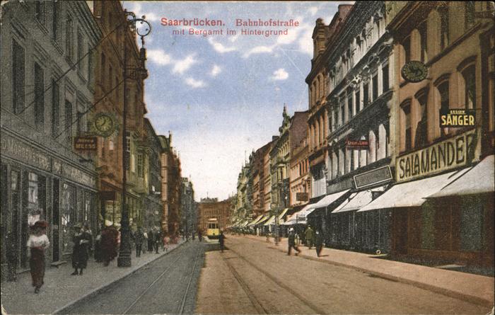 SAARBRueCKEN Saarland Bahnhofstrasse Bergamt Strassenbahn