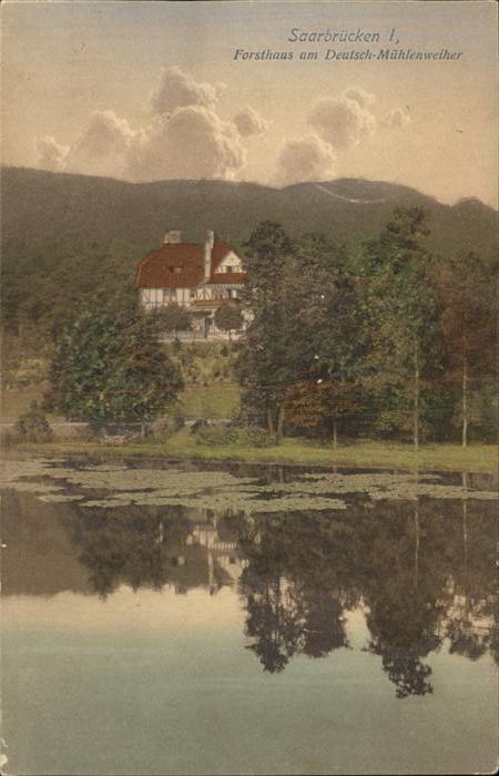 SAARBRueCKEN Saarland Forsthaus am Deutsch Muehlenweiher