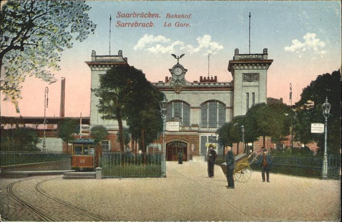 SAARBRueCKEN Saarland Bahnhof Strassenbahn