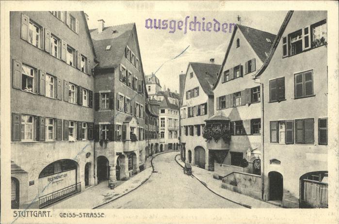 STUTTGART  CITY Geiss Strasse