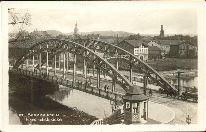 SAARBRueCKEN Saarland Friedrichsbruecke Pferdewagen