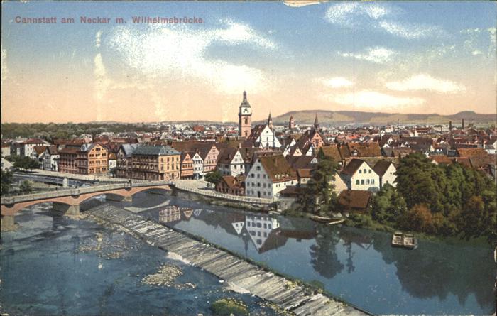 Cannstatt Neckar mit Wilhelmsbrücke
