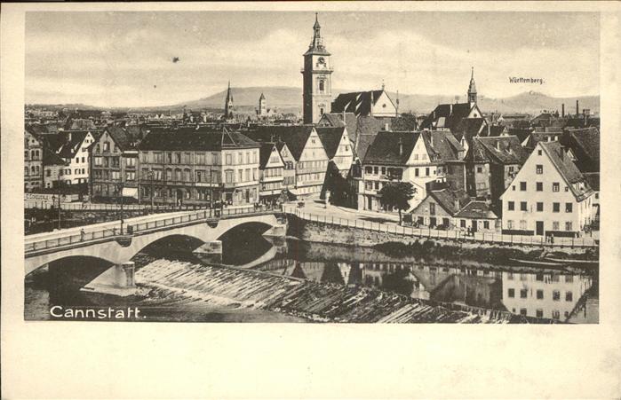 Cannstatt Neckar mit Wilhelmsbrücke Jubiläum Wilh