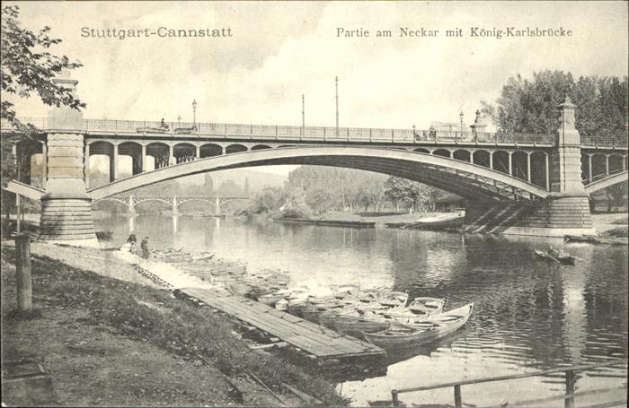 Cannstatt Neckar mit König Karl Brücke