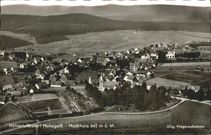 Hohegeiss Harz Hochharz Fliegeraufnahme