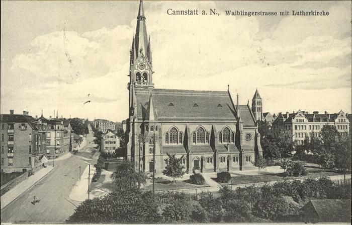 Cannstatt Waiblingerstrasse mit Lutherkirche