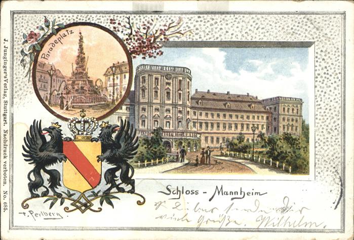Mannheim Schloss Paradeplatz Wappen