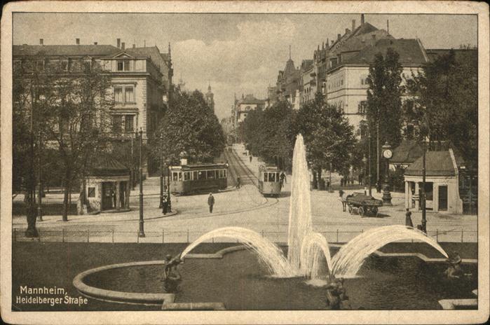 Strassenbahn Mannheim Heidelberger Str. Brunnen