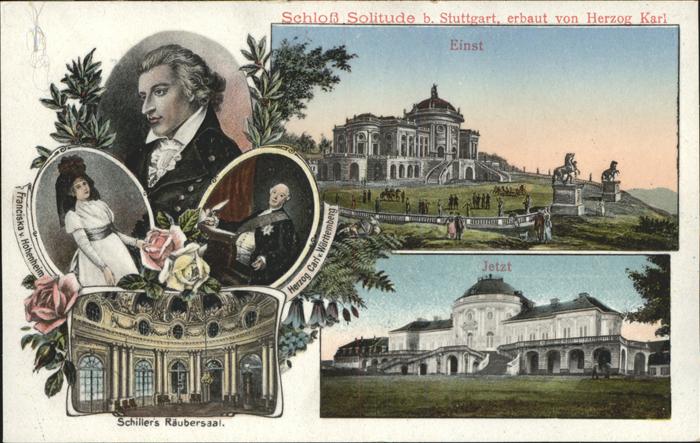 Schiller Friedrich Schloß Solitude Stuttgart Herzog Karl R