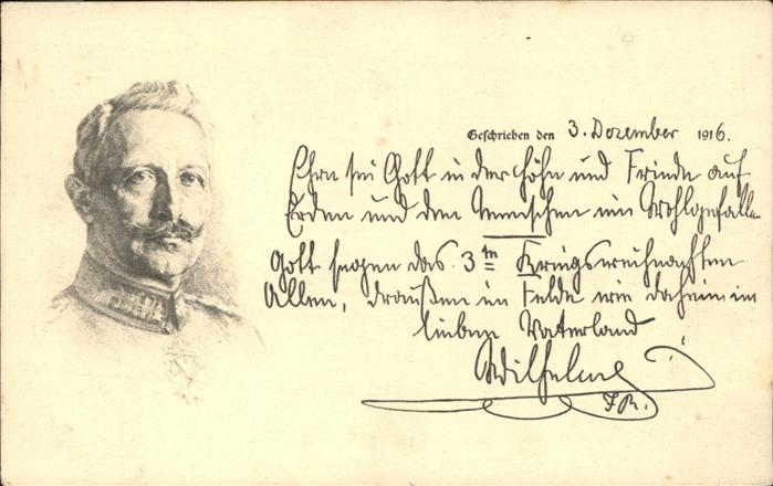 Wilhelm II Weihnachtsgruss