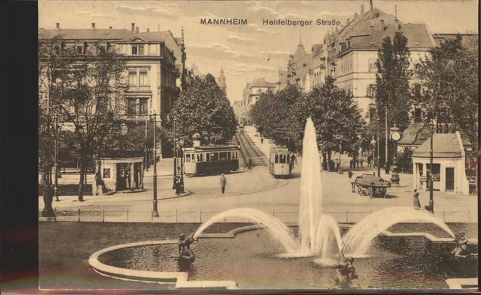 Strassenbahn Springbrunnen Heidelberger Str. Mannhei