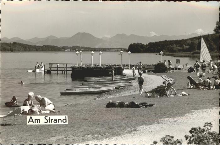 Waging See Strandleben Alpenpanorama