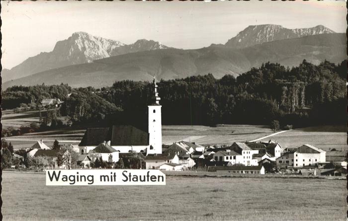 Waging See Panorama mit Staufen Chiemgauer Alpen